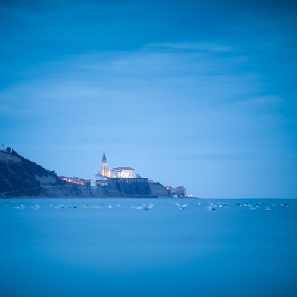 Piran blue hour by Aljaz Vidmar