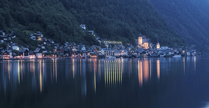 Hallstatt zvečer by Miro Ažman