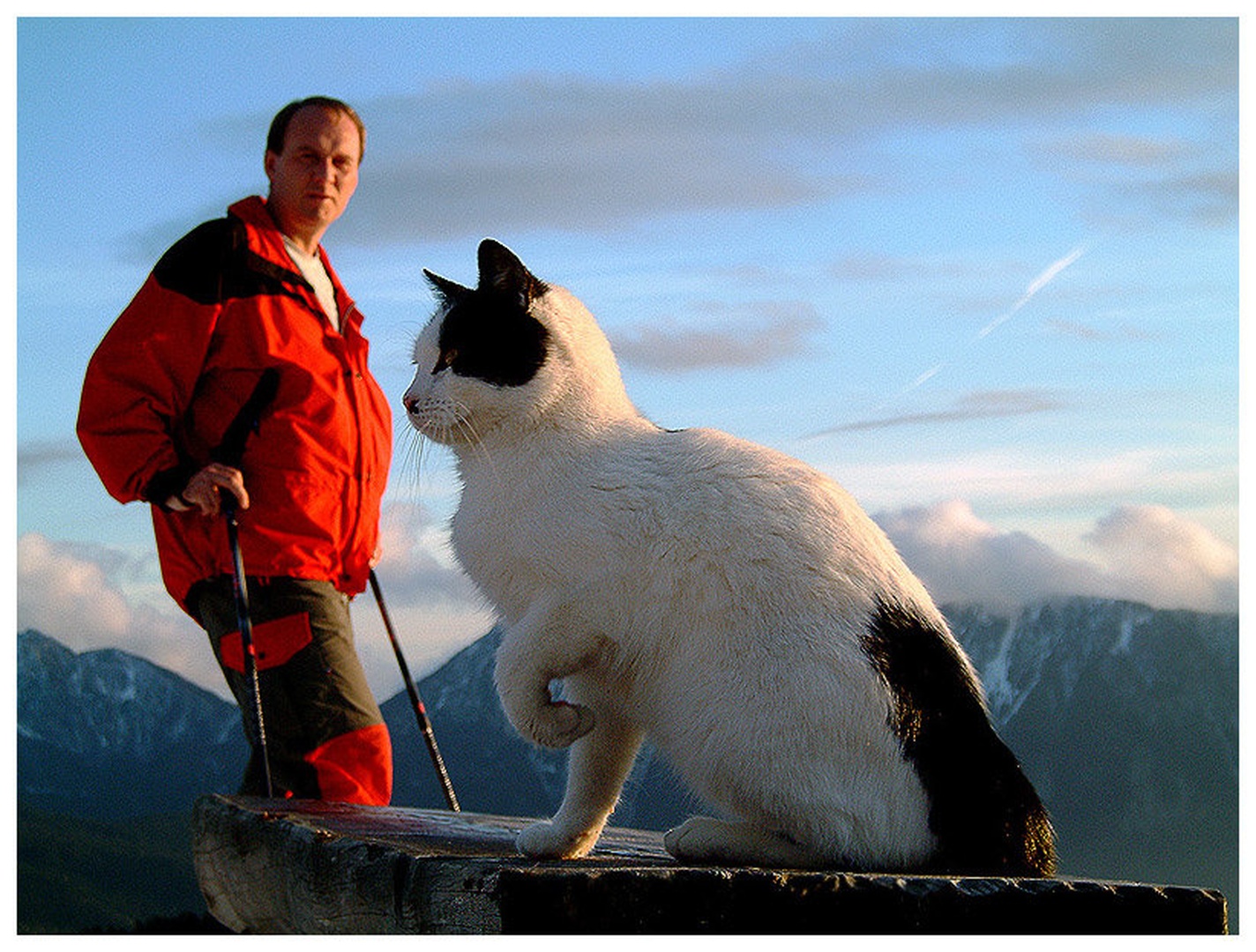 Heroic pose by