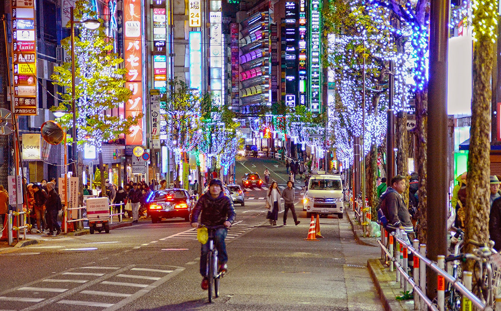 Cycling in the city lights by Igor Jerman