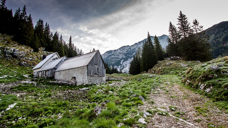 moutain hut by sebastjan čebular