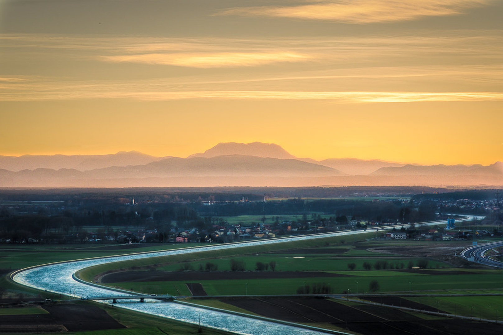 River curve by