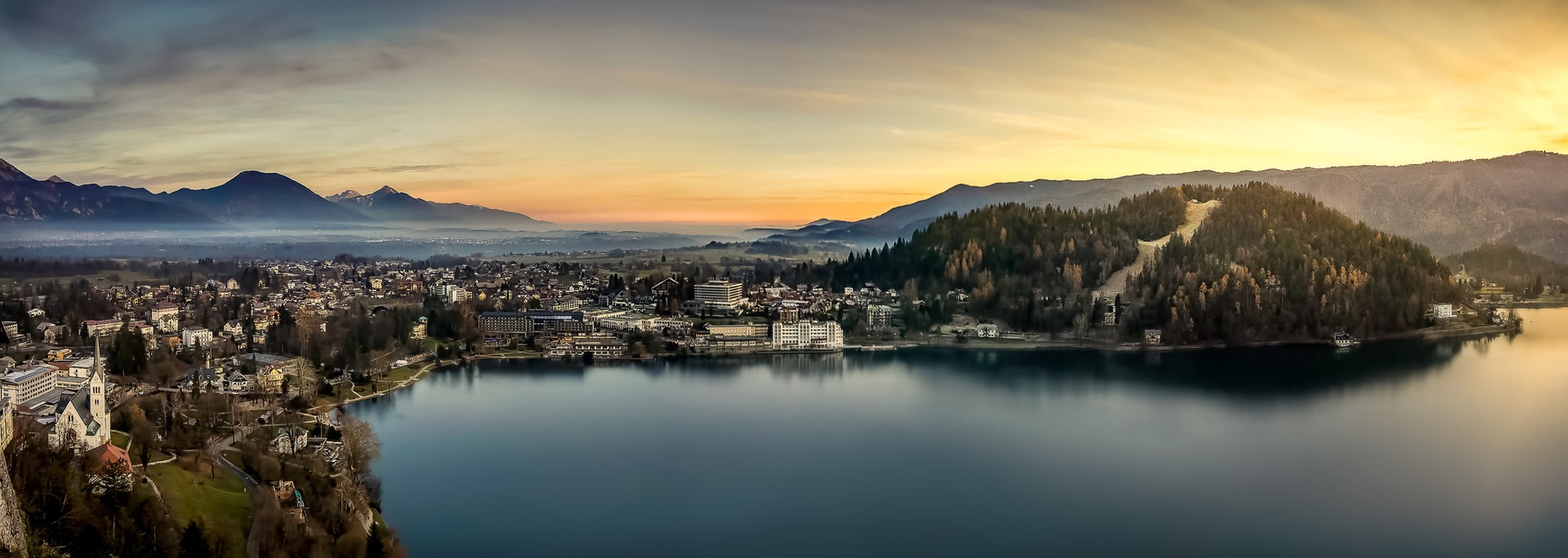Sunset over Bled by Jure Murovec