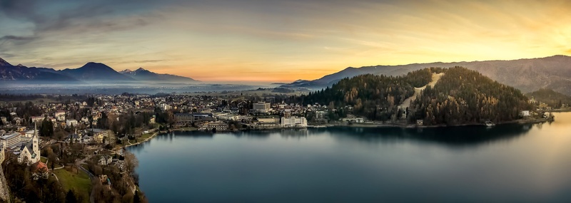 Sunset over Bled by Jure Murovec