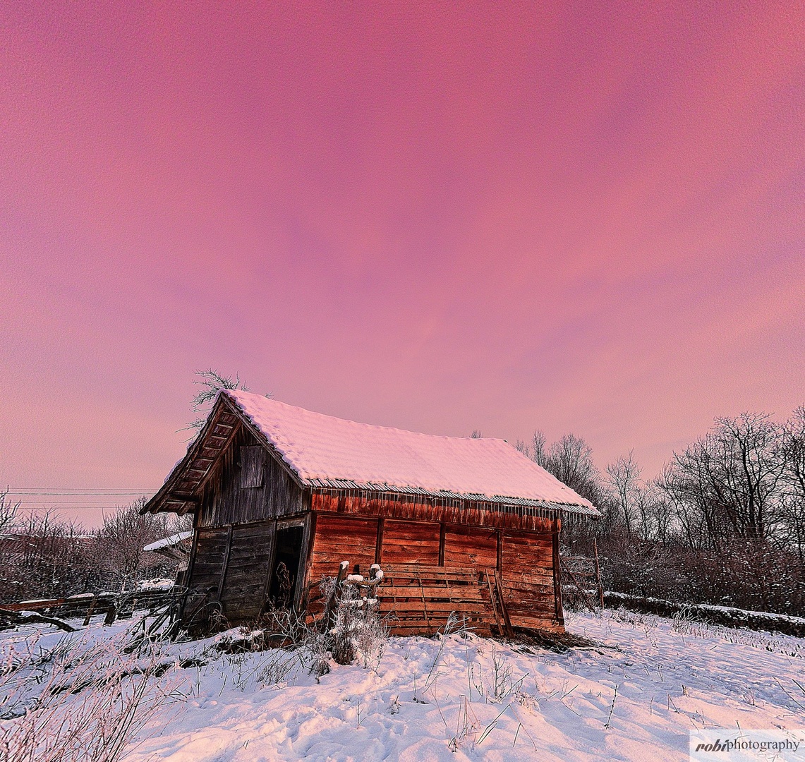 A barn and the sunrise. by Robi DebevcKvocka: Photography