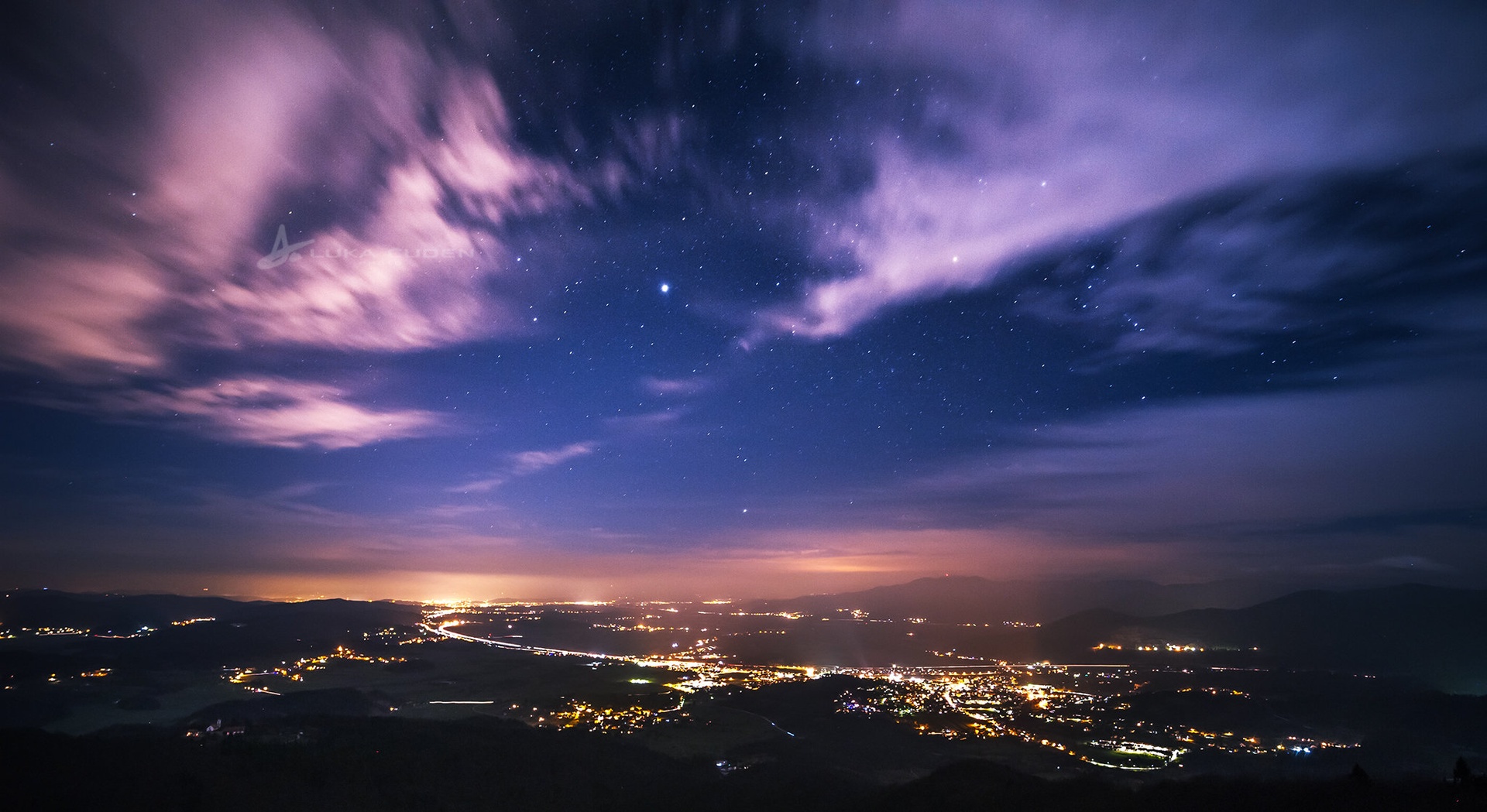 Vrhnika nightscape by Luka Čuden