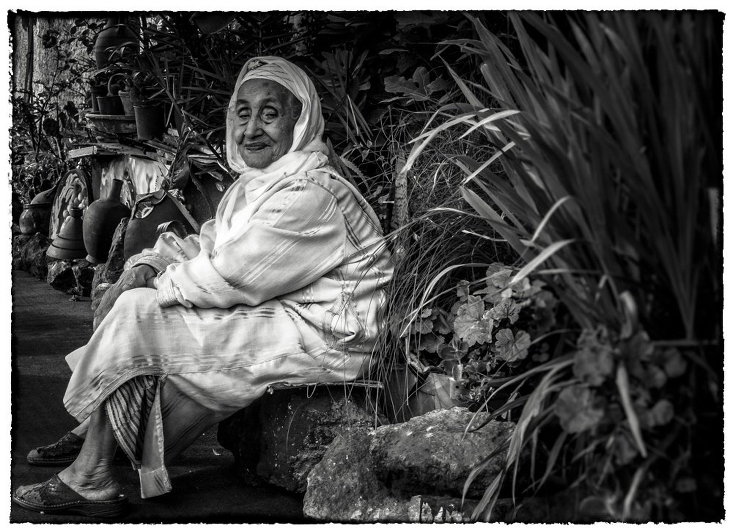 Lady in her garden by Vili Gošnak