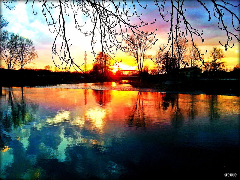 sunset in Renčerdam by Blaž Vodopivec