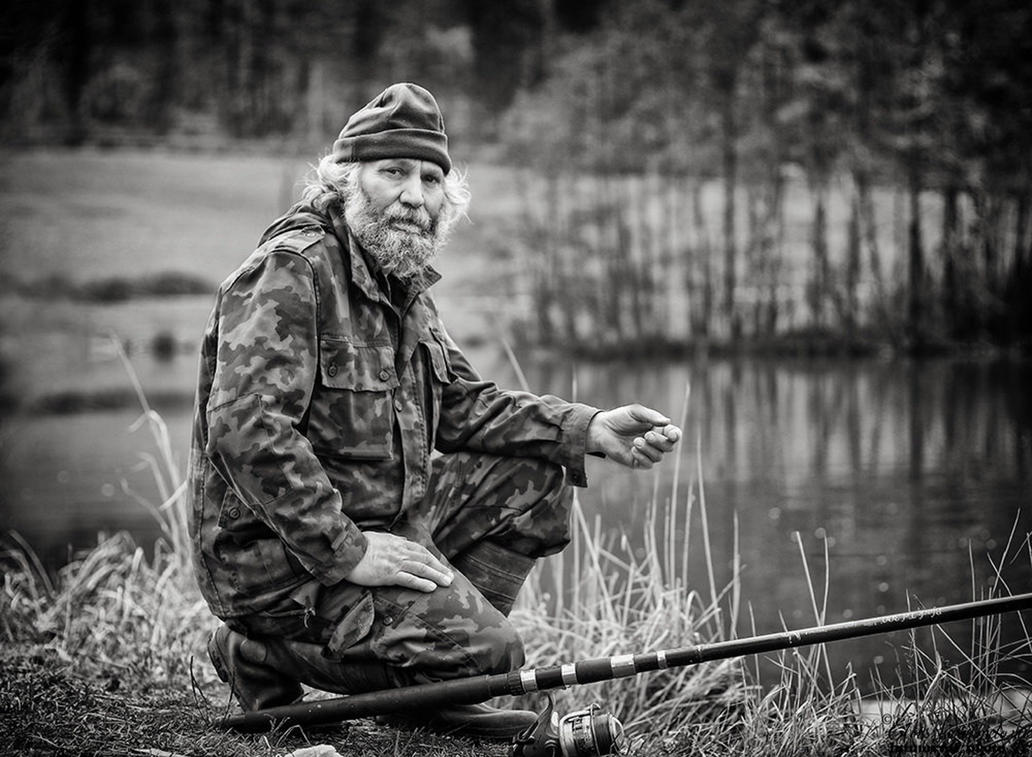 Fisherman on the Lake by Elvis Karahmetovič