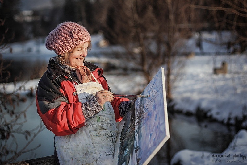 Painting by the Lake by Elvis Karahmetovič