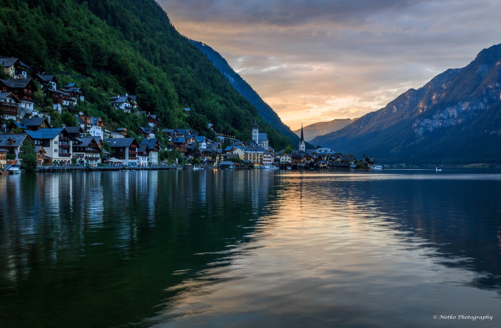 Hallstatt proti koncu dneva by notko
