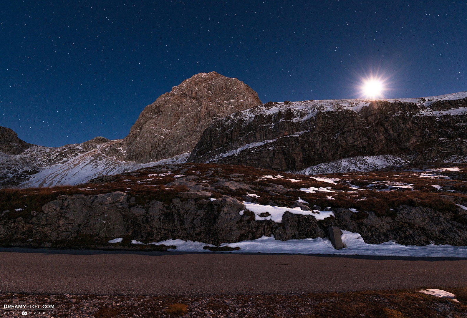 Polna luna nad Mangartom by A