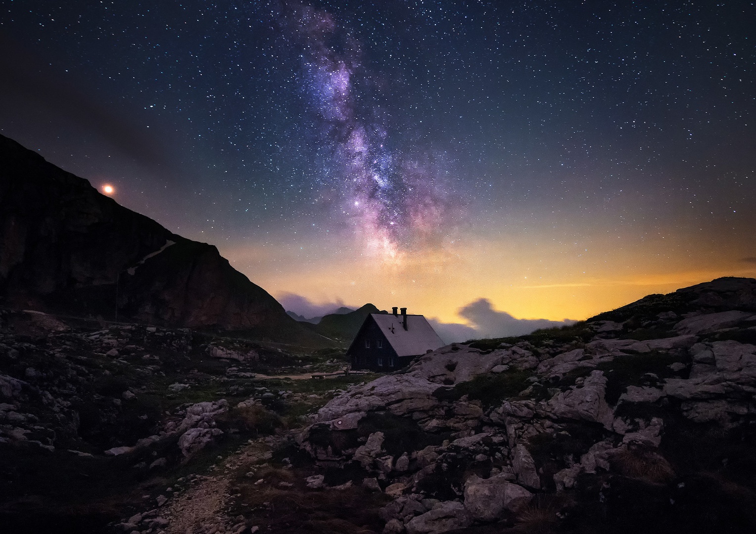 Mars in Rimska cesta by A