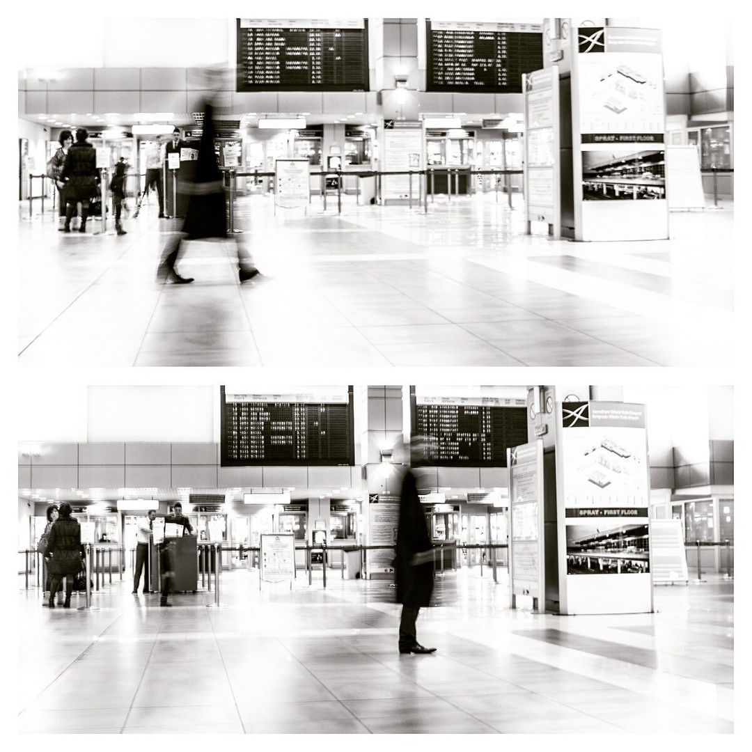 Black and white airport by Anže Šestovič