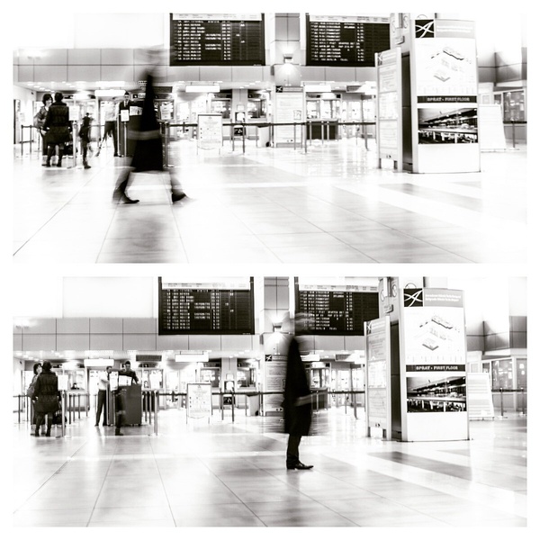Black and white airport by Anže Šestovič