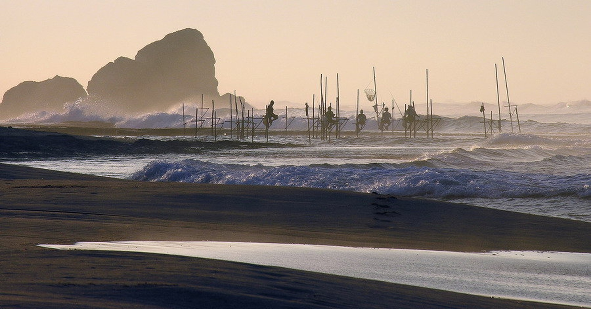 Stilt fishermen, Sri Lanka by
