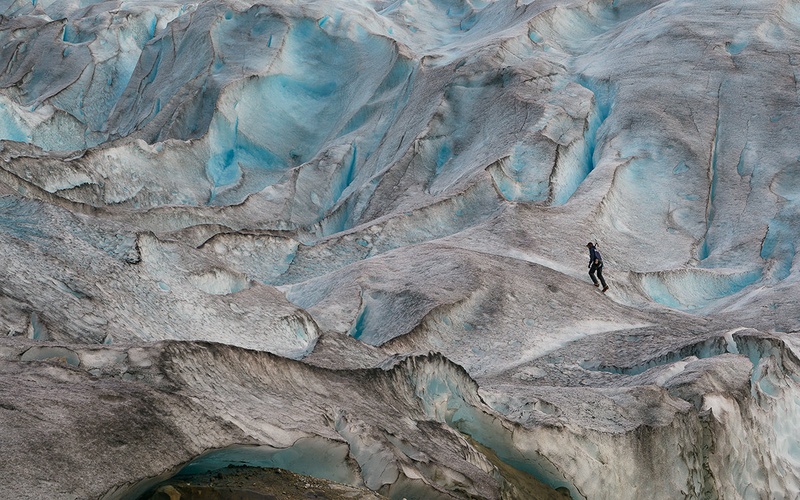 blue ice by Miha Melihen