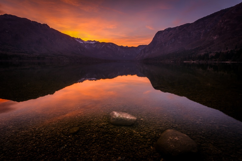 Sončni zahod, Bohinjsko jezero by Nino Frelih