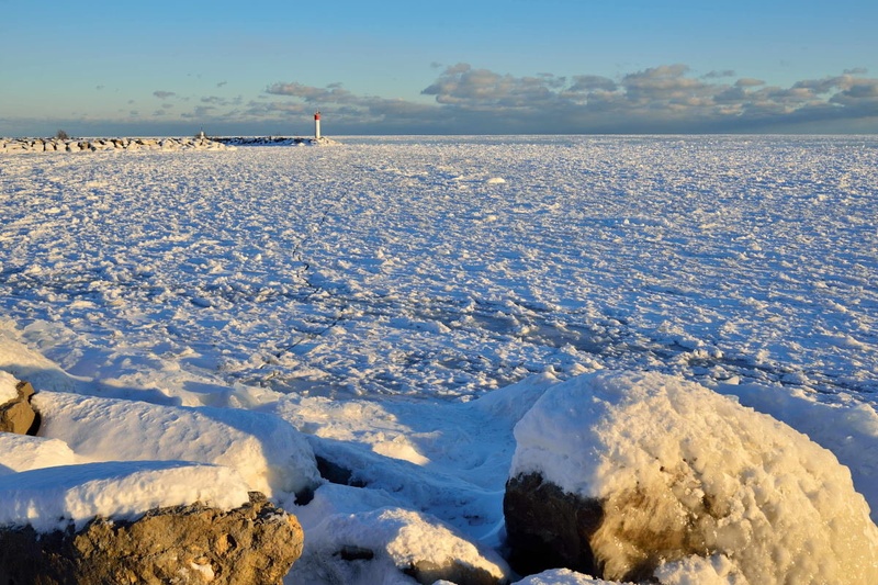 Lake Erie in winter, Port Dover by Driolarena Arena