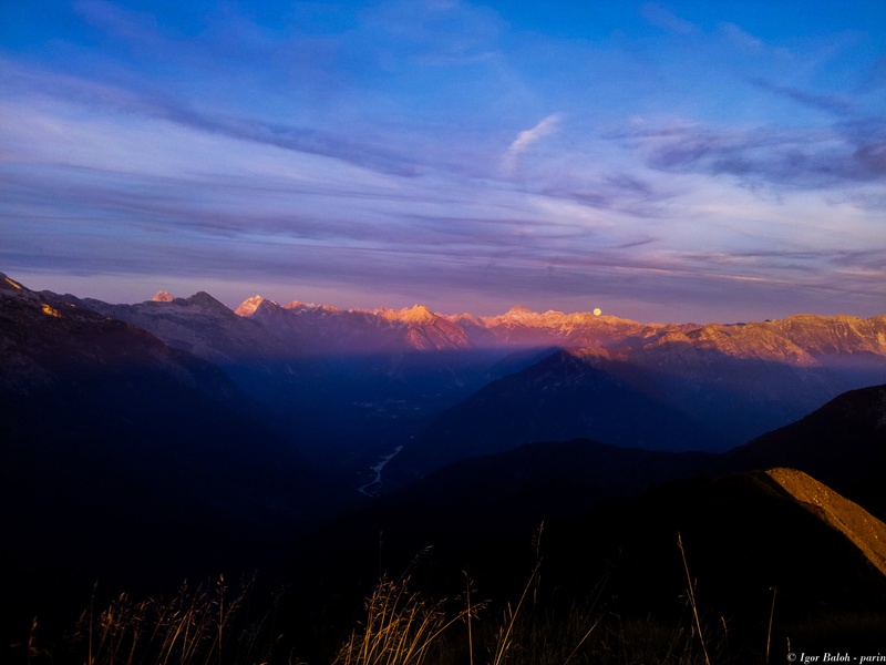 Sončni zahod + lunin vzhod by Parin photo