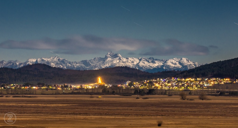 Božična Cerknica in Triglav by Zoran Vidrih