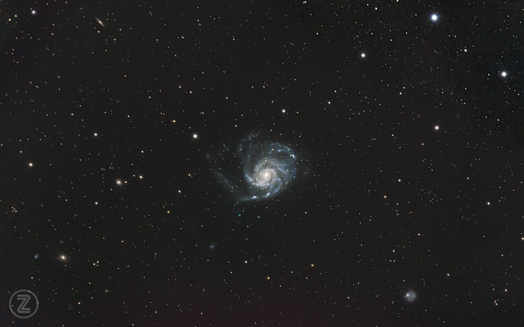 Čudovita spiralna galaksija Vetrnica M101. by Zoran Vidrih