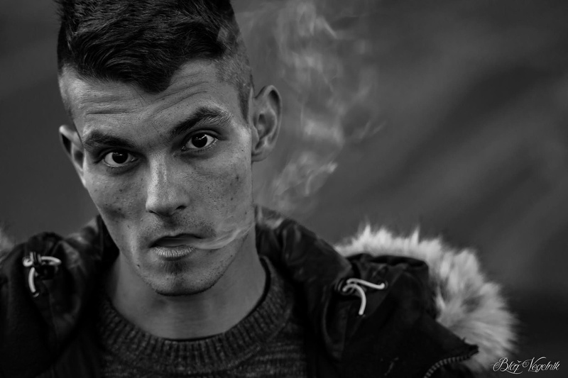 B&W Samoportret by Blaz Vogelnik