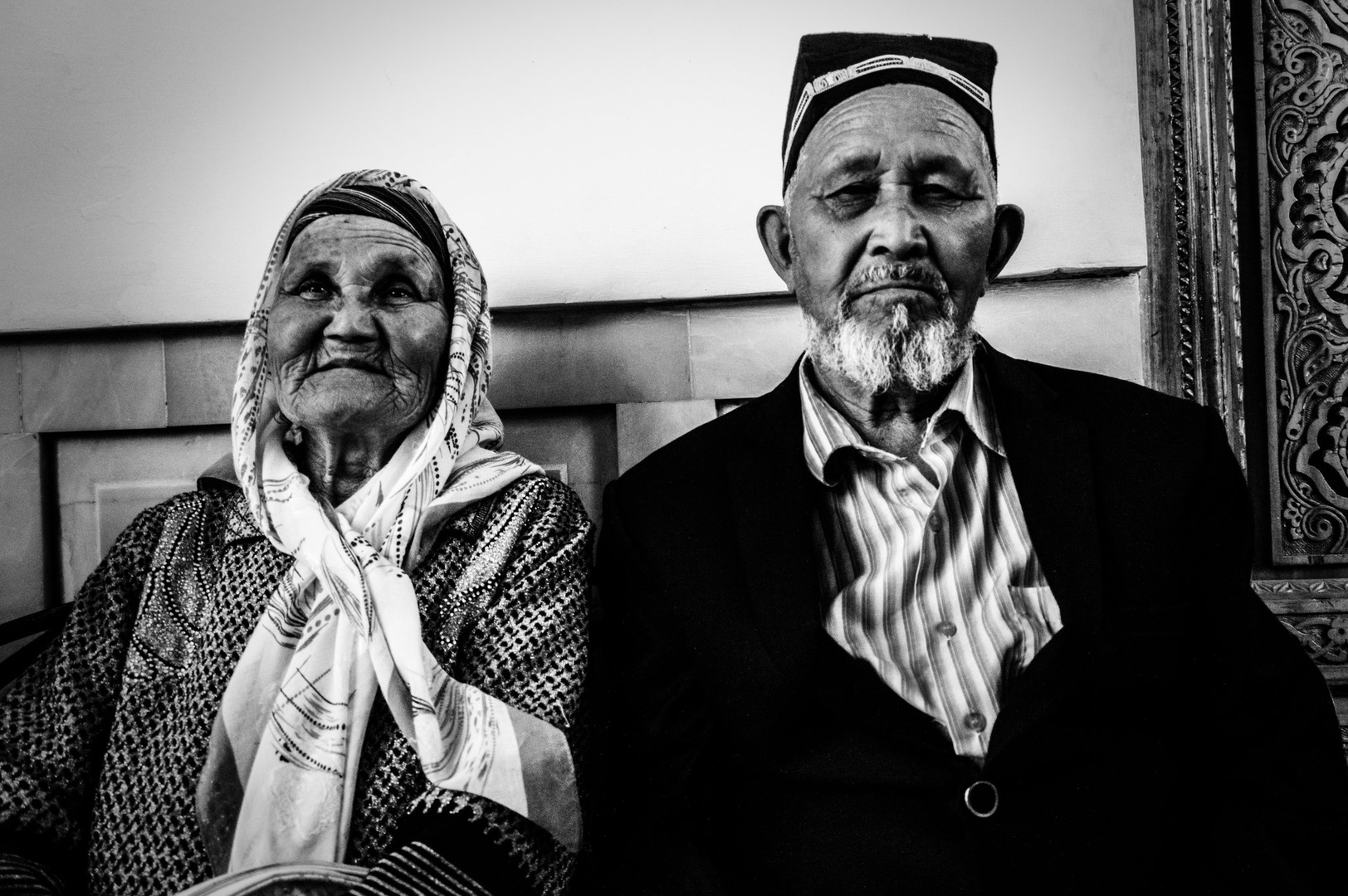 old couple on a bench by Aljaž Golčer