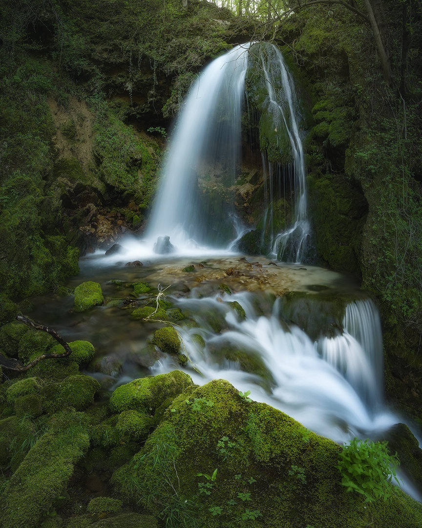 Waterfall in Slovenian jungle by Jaka