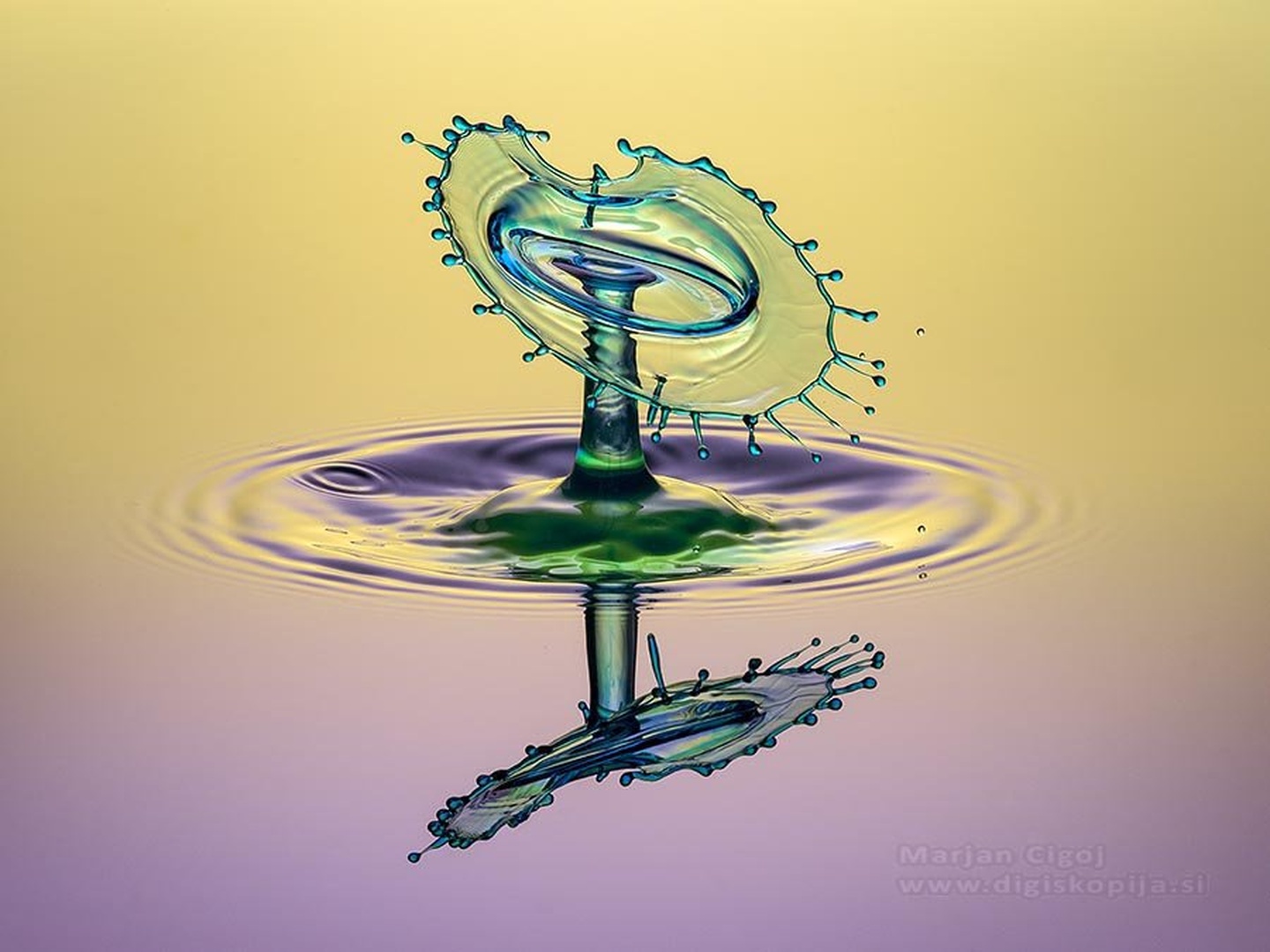 Water drop-4 by Marjan Cigoj