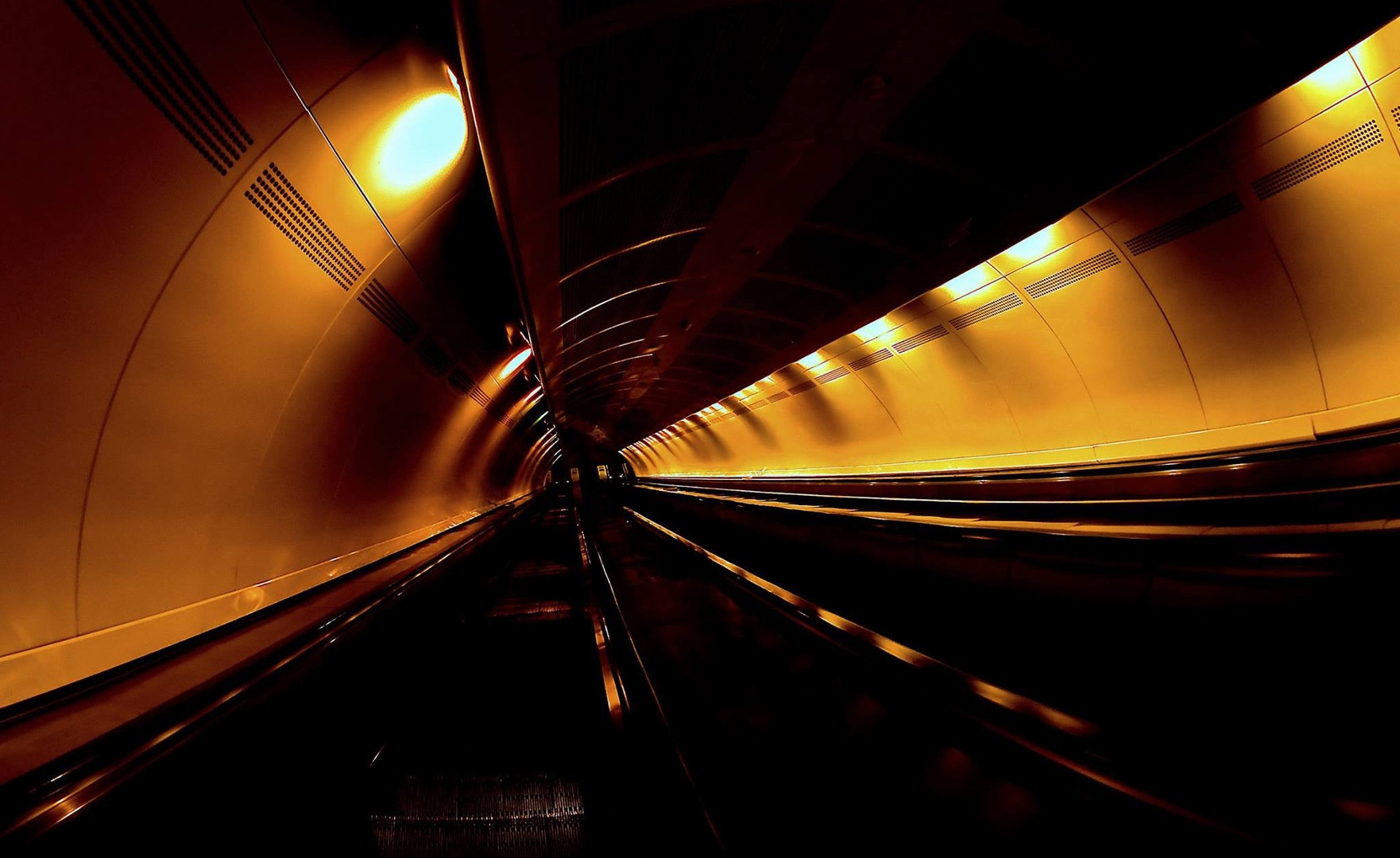 Escalators (Belgrades Metro - FishEye) by Marko Predovič