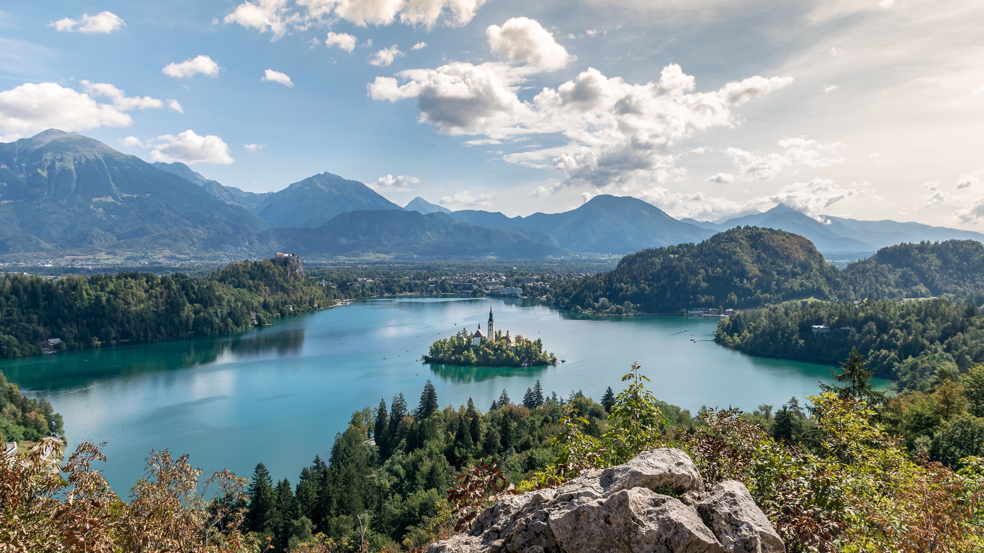 Pogled na Blejsko jezero by Toni Glavina