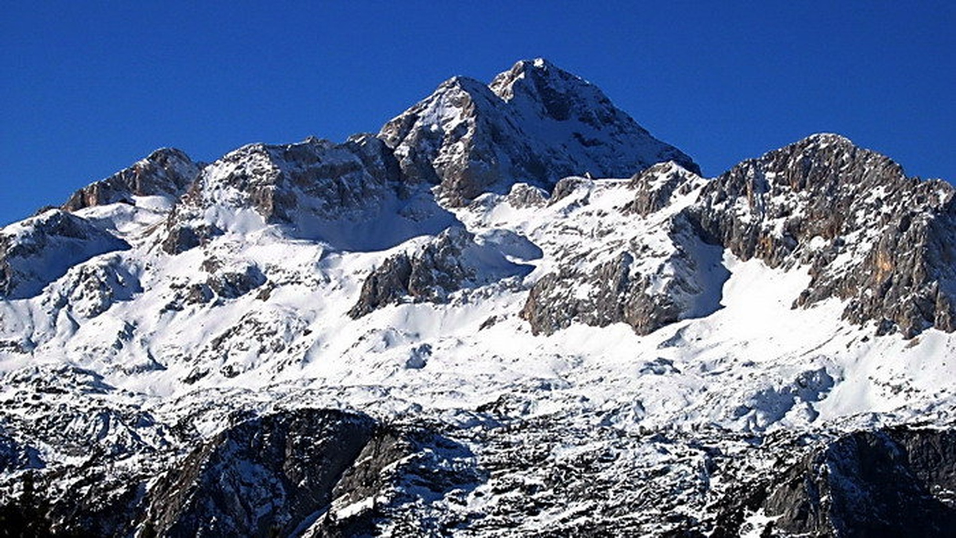 Pogled na Triglav iz Mrežce by