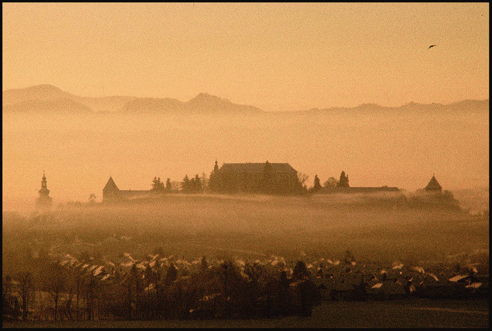 Ptuj in morning fog by Boris B. Voglar
