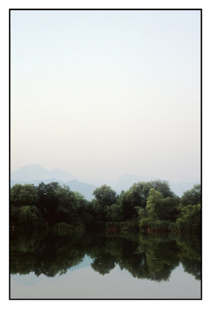 Dawn on lake by