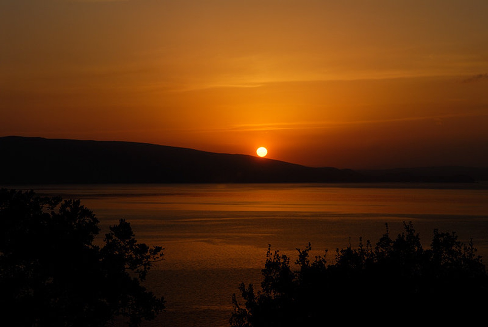 Sončni zahod, Senj, Hrvaška by