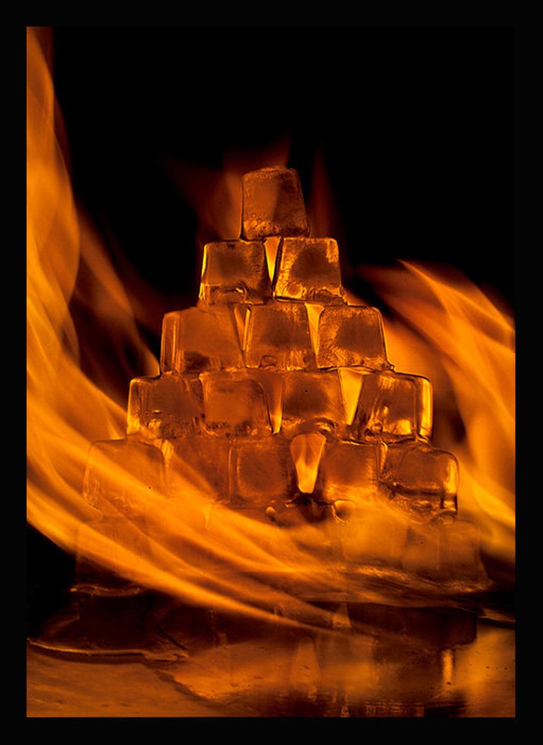Ice wall on Fire by