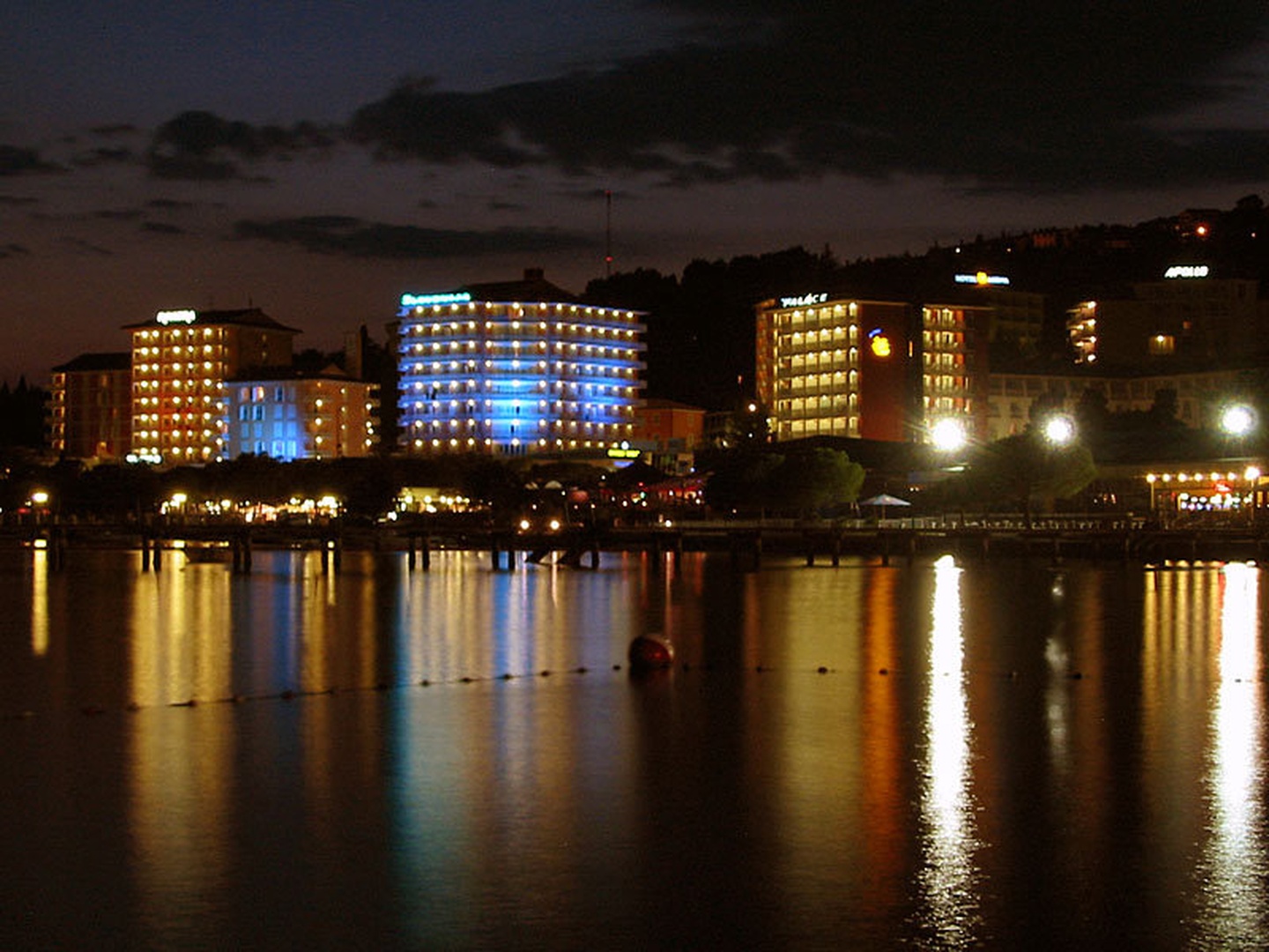 Portorož by night by