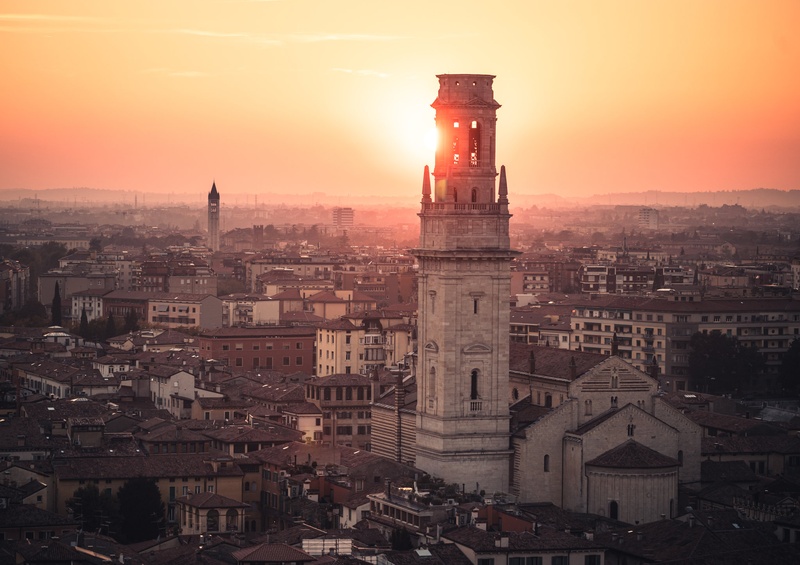 Verona sunset by Nina Lozej