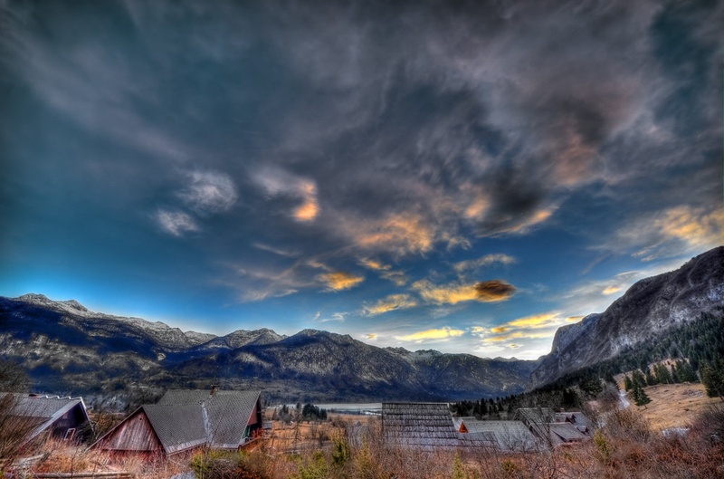 Zahod nad jezerom by fisheye