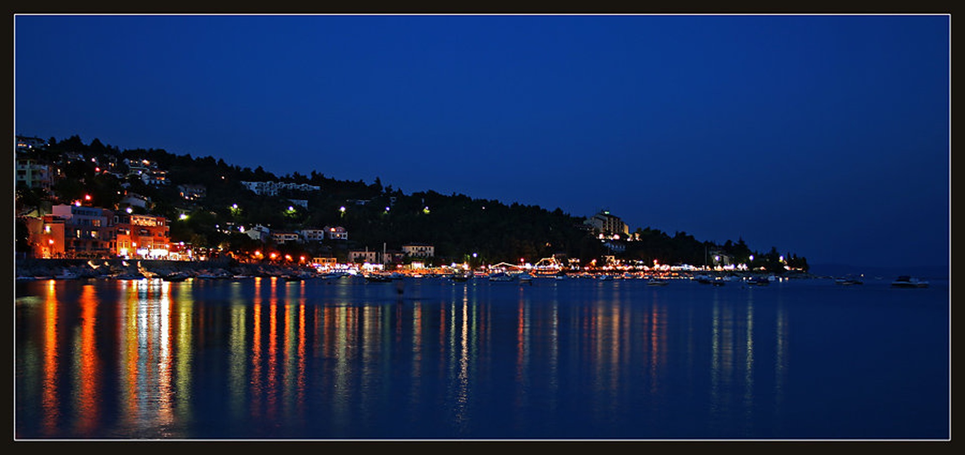 Rabac at night by janez benko