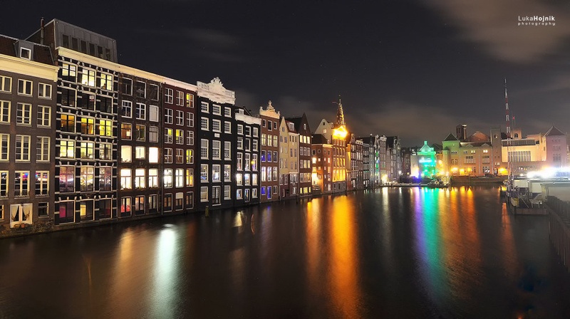 Colorful Amsterdam by night by Lucky Luke