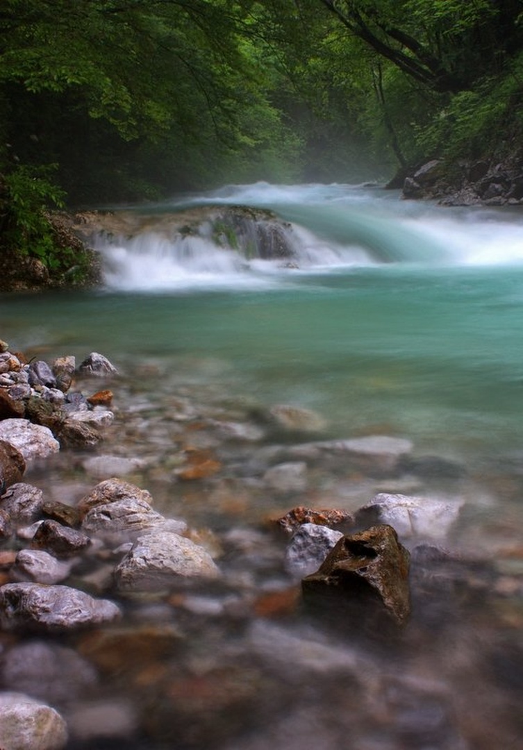 Water and stones by