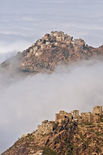 Hamlet above clouds by Los