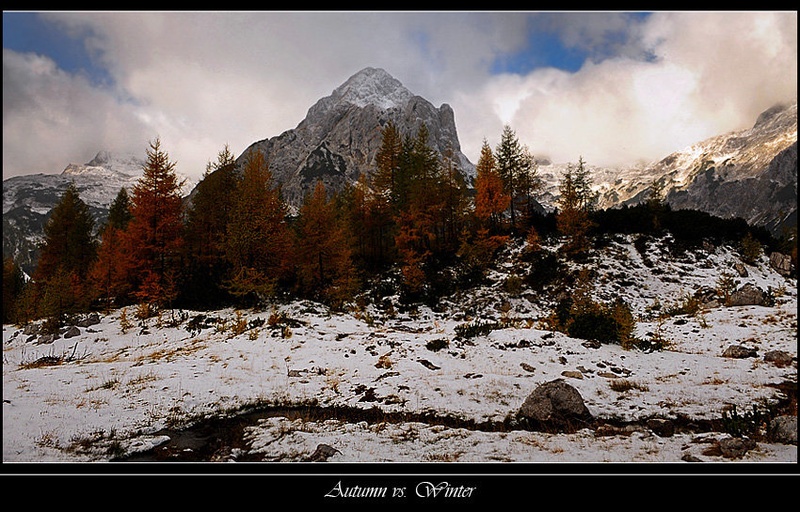 Autumn vs. Winter by Janez Mencinger