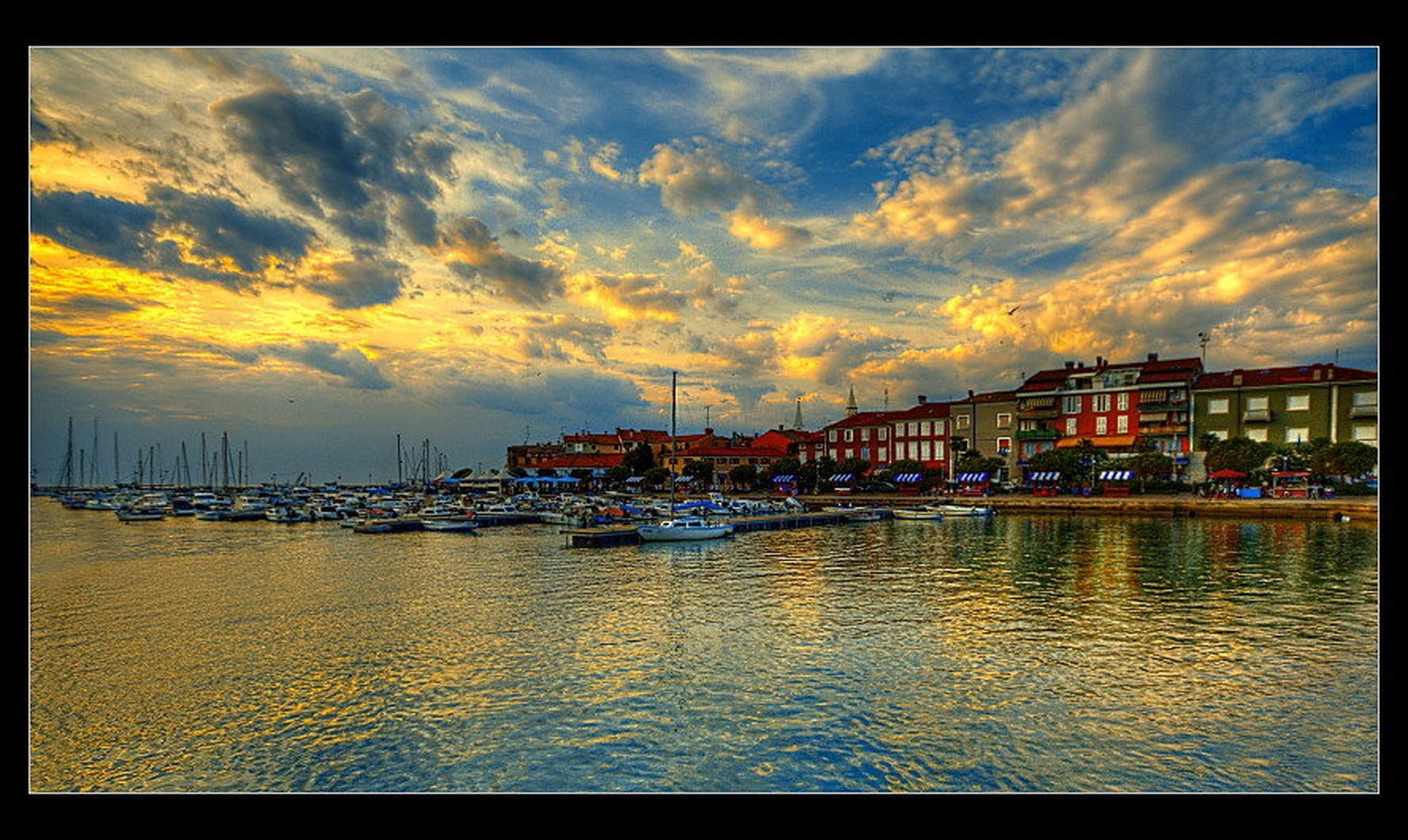 Izola before night by Boštjan Peterka