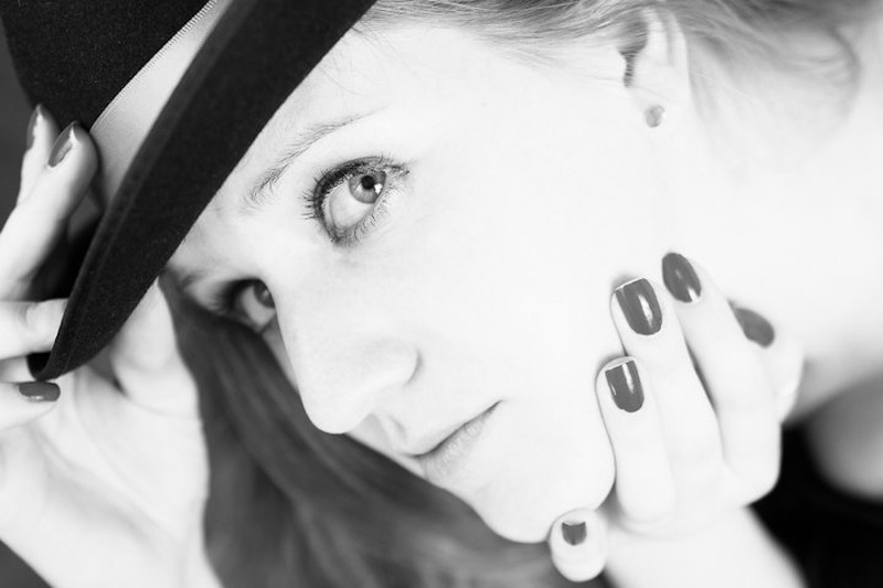 Girl with a hat by Dušan Smolnikar