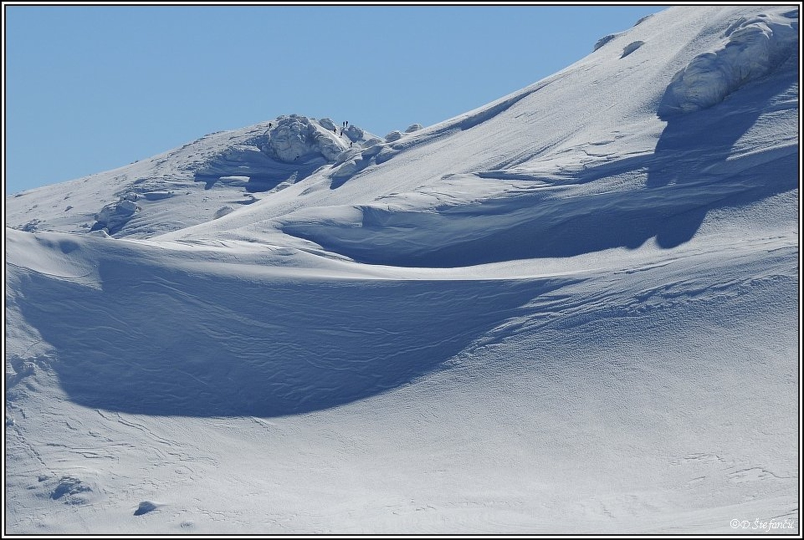 Blue and white by