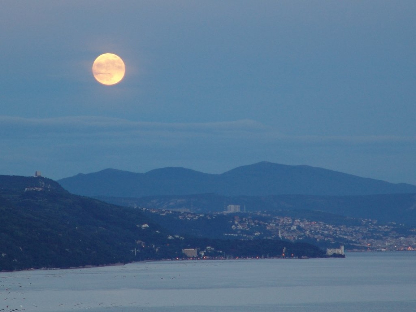 Polna luna nad Grljanom - Miramarom by