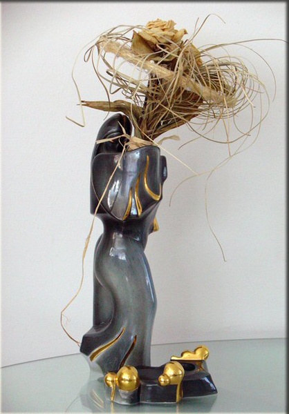 A woman by grim